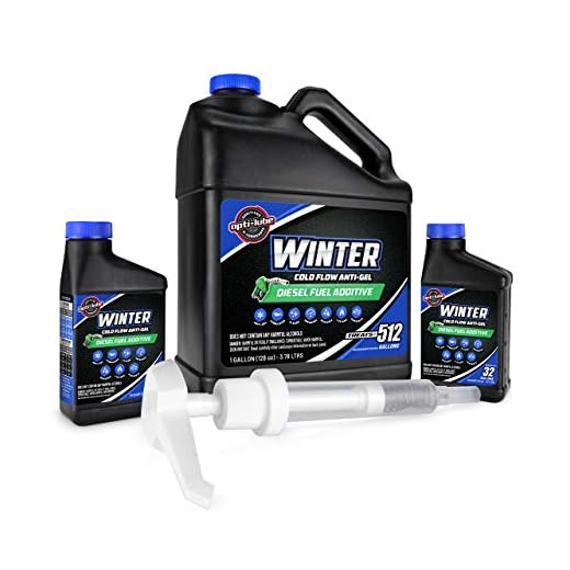 Opti-Lube Winter Formula Anti-Gel Diesel Fuel Additive: 1 Gallon with Accessories (Gallon with Regular Accessory Bottles and Pump)