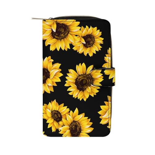 Portefeuille en cuir tournesols pour illuminer vos sorties et voyages quotidiens