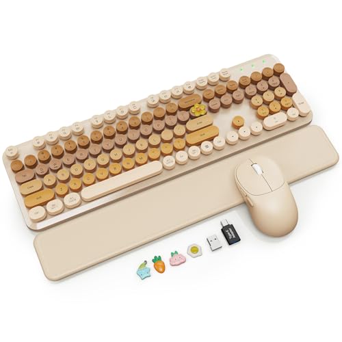 Wireless Keyboard and Mouse Combo, Magnetic Soft-Touch Wrist...
