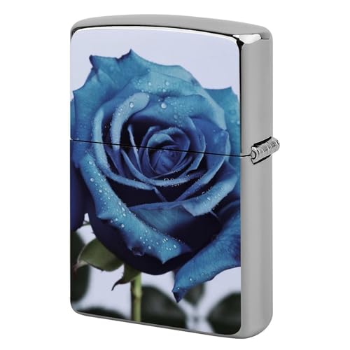 Coque de rechange pour briquet Blue Rose Blooms, l'accessoire vintage des baroudeurs