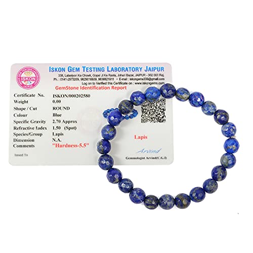 Image of Reiki Crystal Products Certified Natural Crystal Stone 8 mm Diamond Cut /Faceted Beads Bracelet for Men & Women | Reiki Charged Gemstone Bracelet | Multiple Crystal Variants Available