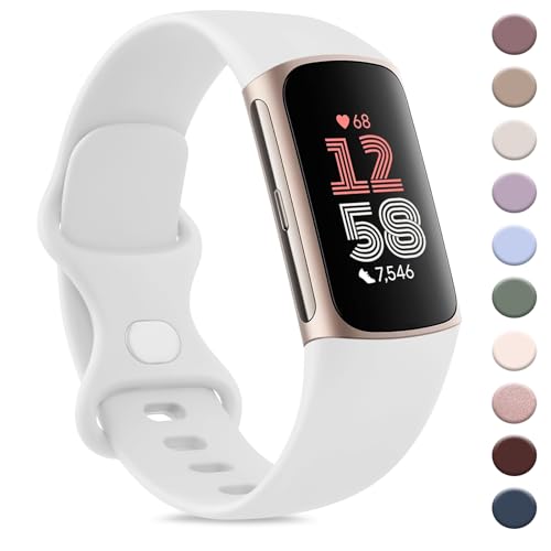AK Sport Band Compatible with Fitbit Charge 6 Bands/Fitbit Charge 5 Bands Women Men, Classic Soft...