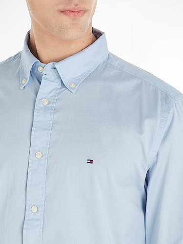 Tommy Hilfiger Herren Hemd Core Flex Langarm, Blau (Calm Blue), XS – Ansicht 3