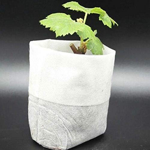 100pcs入 不織布分解性育苗バッグ 保育鉢 苗立てバッグ環境にやさしい 植え袋 ガーデン 園芸用 植物育成 発育促進 野菜栽培