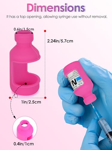 Image of YOUSHARES Insulin Vial Cover Insulin Bottle Protector - Silicone Protective Case for 10ml Short Insulin Vials, Durable Vial Case, Soft and Flexible Diabetes Vial Care
