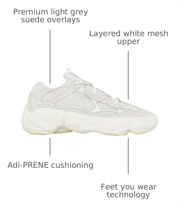 Image of adidas Men's Yeezy 500 Lace Up Sneakers