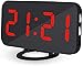Produktbild Clock Netter Wecker Red kreativer Recht geführte Uhr Uhr Helligkeit einstellbar Hauptdekoration Acryl-Schlummerfunktion USB moderner Spiegel Exquisite Digital-Uhr-Anzeige