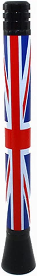 Cuztom Tuning 5 Inch Short Union Jack Blue Red UK Flag for Mini Cooper Roof Top Radio Antenna : Automotive