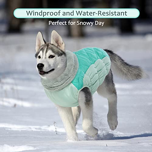 Image of Lelepet Dog Coat Warm Dog Winter Coat Waterproof Dogs Jacket with Harness