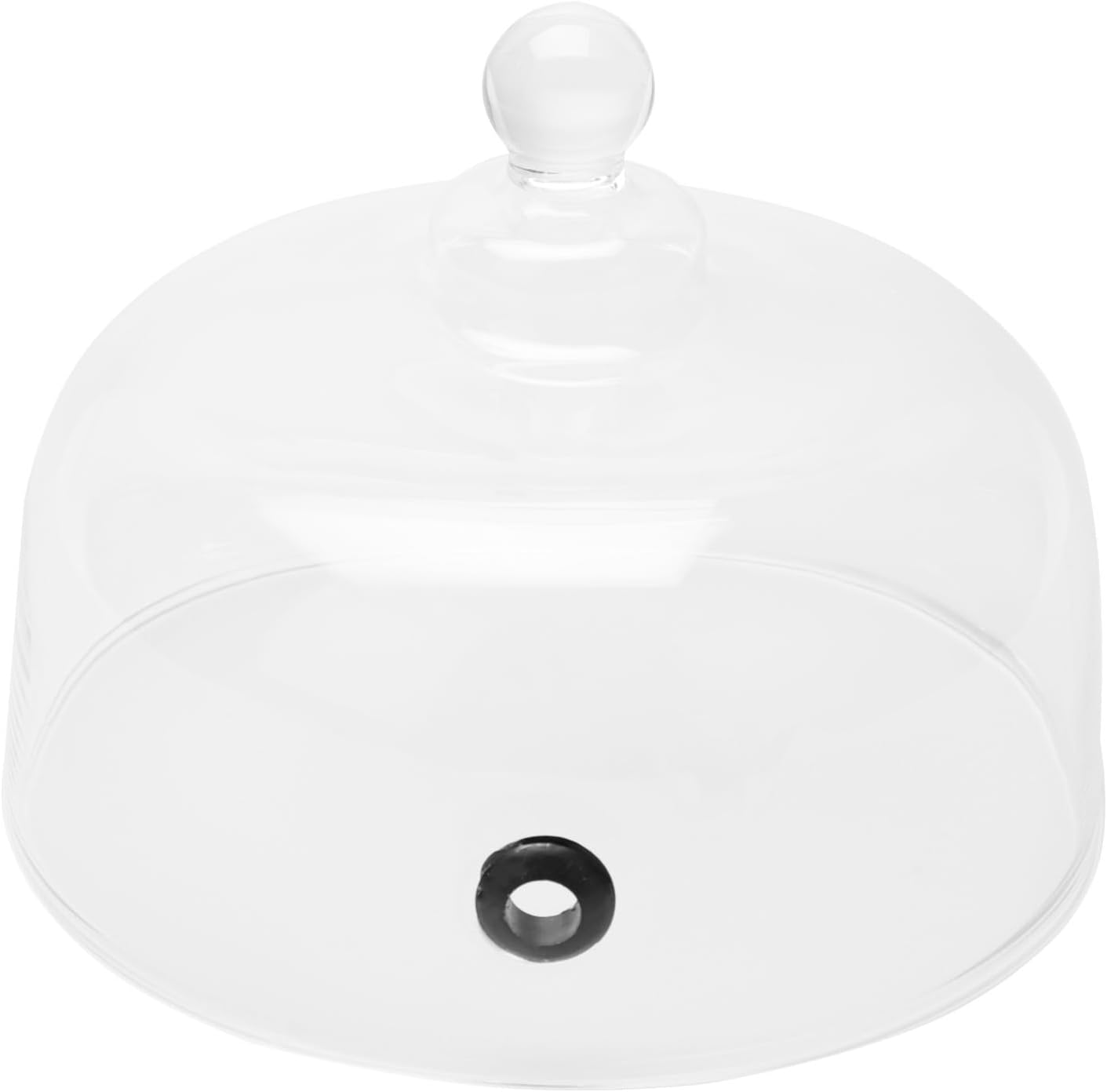 Glass Bread Cloche Dome Cover Large Smoke-infused Food Display Cover for Cakes and Pastries for Restaurant and Home Serving