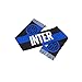 Inter New Logo Jaquard Scarf, Unisex-Adult Stadium, Black/Blue Chess, One Size