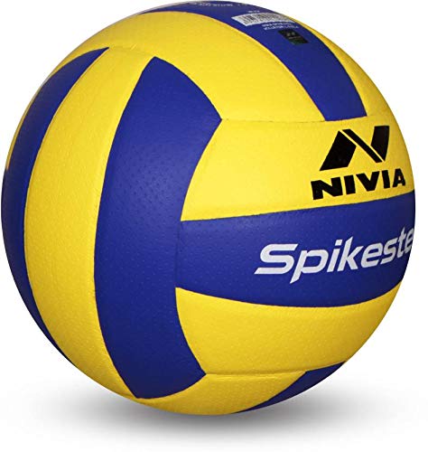 Image of Nivia Sports Pro | Volleyball (18-Panel) + Ball Pump | Rubber Construction | Steel Pin | For Training /Match | Multi-Color | Match Certified