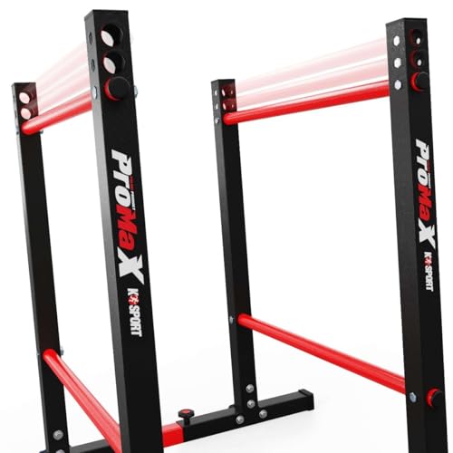 K-Sport Heavy Duty Dip Bar Stand | Adjustable Multi Function Parallel Bars & Calisthenics Station | 290kg Max Load | Home Gym Equipment for Upper Body Workout Strength Training (Parallettes) EU Made - Image 3