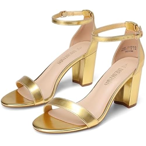 DREAM PAIRS Women's Comfort Block Heel Sandals