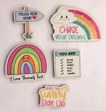 Woodkey Self-Love Quotes-Affirmations - Set of 5- Fridge Magnets-image-9
