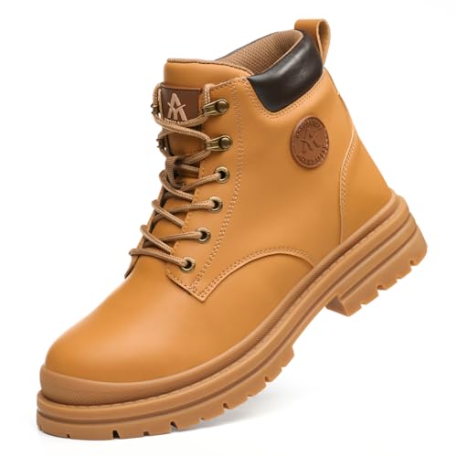 Image of Work Boots for Men,Lightweight Breathable High Top Steel Toe Boots,Unbreakable Steel Toe Shoes,Non Slip Safety Work Shoes.
