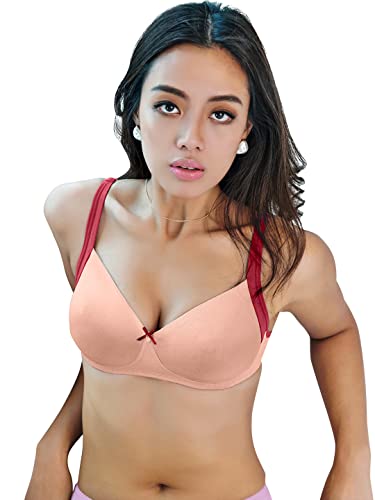 Image of SONARI Omania Womens Non-Padded Cotton Polyester Bras - Solid, Non-Wired, Medium Coverage, Hand Washable (Pack of 2)
