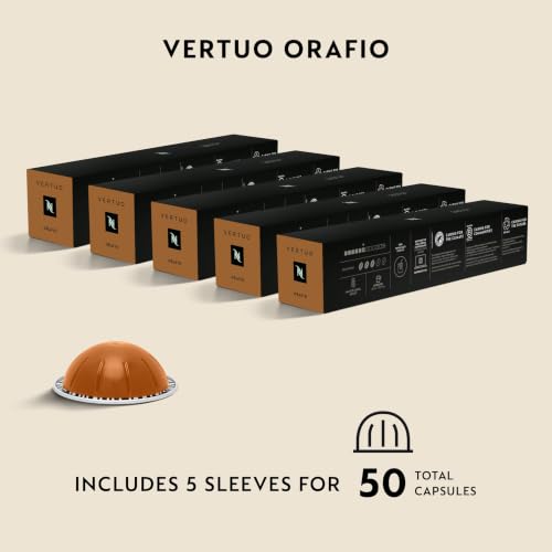 Image of Nespresso Vertuo Orafio, Medium Roast Espresso Coffee capsules, 50 Pack