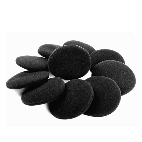 KPH7 10 pares de almohadillas de espuma para auriculares para Koss KPH7, con espuma de alta densidad - 55MM (Negro) miniatura 6