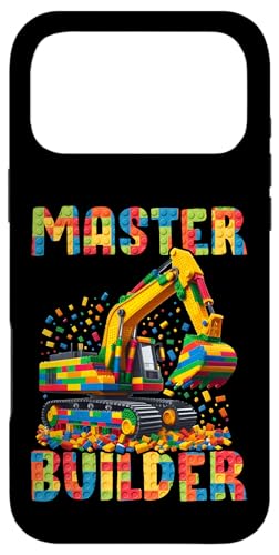 Master Builder 子供用 積み木 ブロック ブロック おもちゃ ショベル スマホケース iPhone 17 Pro Max 用