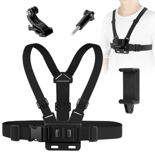 Adiwo Imbracatura Pettorale, Supporti per Action Cam, Adatta per GoPro Hero 13, 12, 11, 10, 9, 8, 7,...