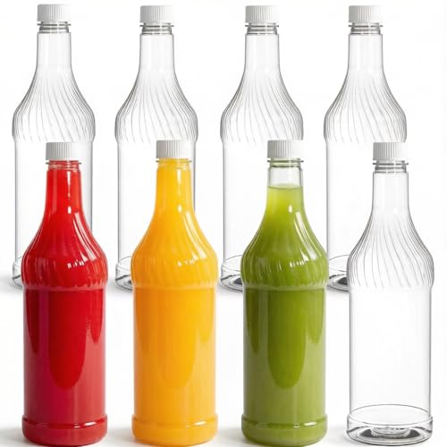 Contenedor de jugo de PET transparente reutilizable vacío de 1 litro para el hogar 2