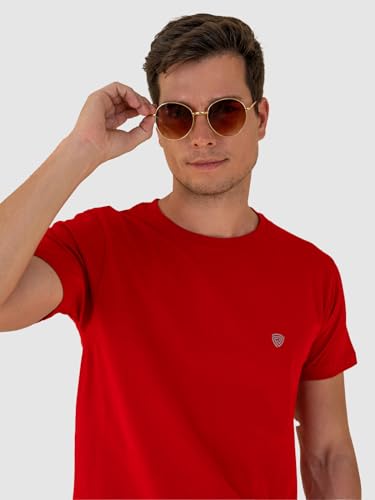 Image of Lux Cozi Men's Cotton Solid Regular Fit T-Shirt