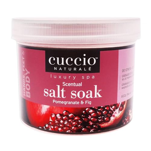 Sel de bain Cuccio Grenade/Figue unisexe 29 oz pour le soin du corps