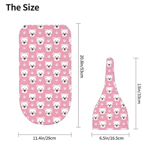 Image of Kawaii Bear Heads and Paws Newborn Swaddle Blankets Hat Sets Soft Baby Receiving Blanket Swaddle Sack for Baby Shower Infant Boy Girl Gift