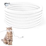 Cord Protector for Pets,10ft-Cable Protecter from Chewing,Durable Wires Covers Stop Chewing Wires from Rabbits, Cats Dogs and Other Pets White