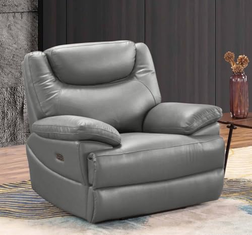 Mapo 3581 Relaxsessel elektrisch verstellbar | 1-Sitzer Fernsehsessel aus Comfort Leder | Ergonomischer Heimkino Sessel mit Kopf- & Fußstütze, Vollleder, bis 160 kg belastbar |...