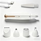 Pemoupnd Ear and Nose Hair Trimmer for Women Clipper 4-in-1 Grooming Tool for Nose Hair, Ear Hair, Beard, Eyebrows,Head Hair,Body Hair, Armpit,Leg