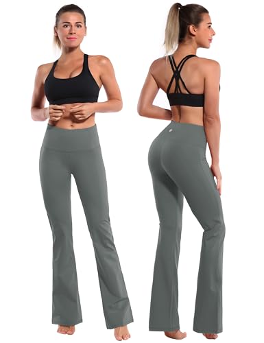 Image of BUBBLELIME 29 inch /31 inch /33 inch /35 inch /37 inch 3 Styles Women's High Waist Bootcut Yoga Pants Basic /Side Pockets Tummy Control Workout Flared