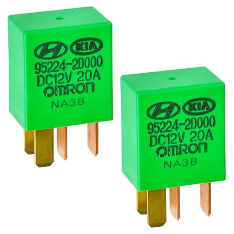 2 Piece 95224-2D000 Automotive Relay 35A 12VDC 4Pins Cover
