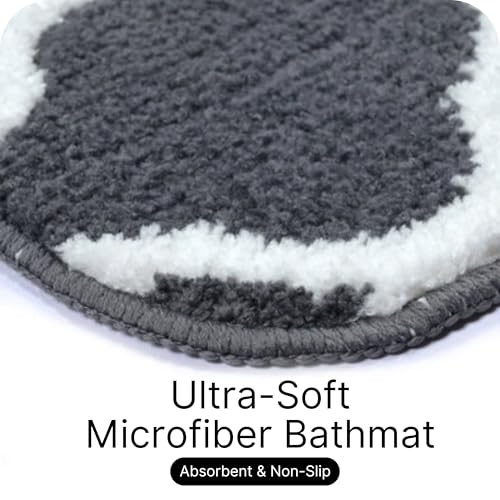 Image of Saral Home Tangier Soft Microfiber Durable & Washable Multipurpose Bedside Runner for Home /Kitchen /Living Area /Lobby /Office Entrance with Anti Skid Backing (Dk.Grey, 40x100 Cm)