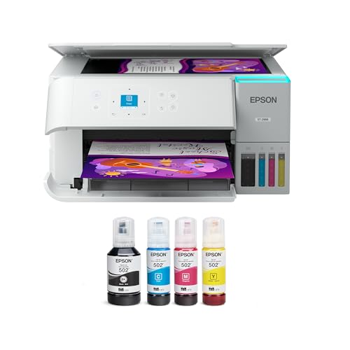 Image of Epson EcoTank ET-2988 Wireless All-in-One Color Supertank Printer with up to 3 Years of Ink, Refillable Tanks, Perfect for Home, 15 PPM, 1.44" Color Screen, Auto 2-Sided Printing (Renewed)