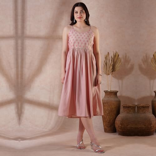 Image of Globus Women Ethnic Dress (GS573582 Green S)