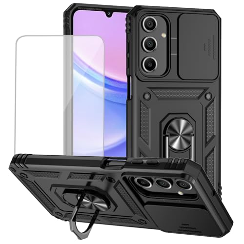 Coque Galaxy A16 5G avec bague magnétique et protège-caméra coulissant