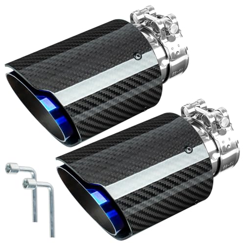 Embout echappement 54mm sortie 89mm universelle acier inoxydable voiture tuning noir