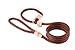 Alvalley Rope Dog Leashes with Stopper - Pet Slip Leads for Dogs - Soft Braided No-Pull Gentle Leash - Adjustable for Small, Medium, Large and Extra Large Dogs (Brown, 6ft Long, 9mm Thick)