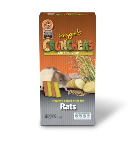 Supreme Petfoods Reggie's Crunchers Chik 'n' Chip 80 g (Pack of 4)