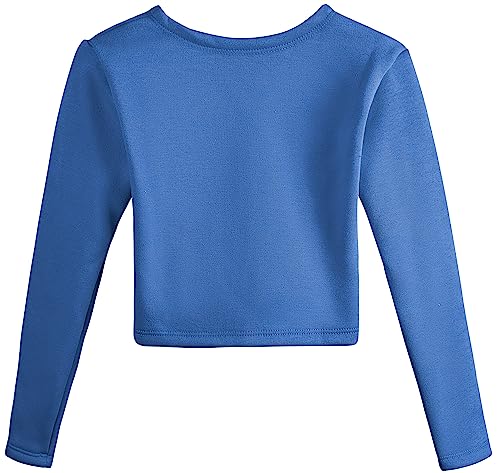 Image of DANSHOW Girls Ballet Wrap Top Long Sleeve Dance Sweater Toddler | Warm Ballet Cardigan for Girls, V-neck Pullover Shrug, Comfortable and Soft Inside, Basic Dance Cover Up
