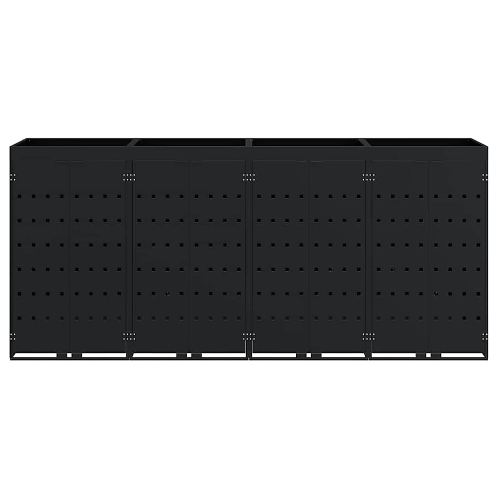 Almacenamiento de Cubos Wheelie para 4 Cubos Negro,Casa y jardín,Productos del hogar,Accesorios para contenedores de residuos,Soportes para contenedores de residuos,94.2kg-3394740