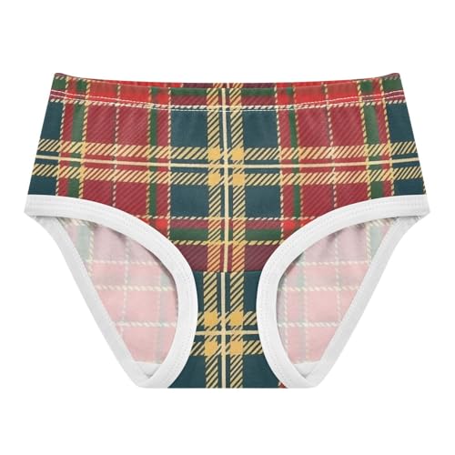Girls' Hipster Panties Breathable Toddler Underwear for Girls Distinctive Plaid Design