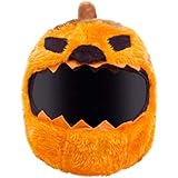 DCLINA Halloween Helmet Cover - Motorcycle Helmet Protection Cover, Pumpkin Evil Hat Funny Fluffy Full Face Helmet Cover Accessories, Fun Rides and Gifts for Motorcycle Lovers, Adult Unisex