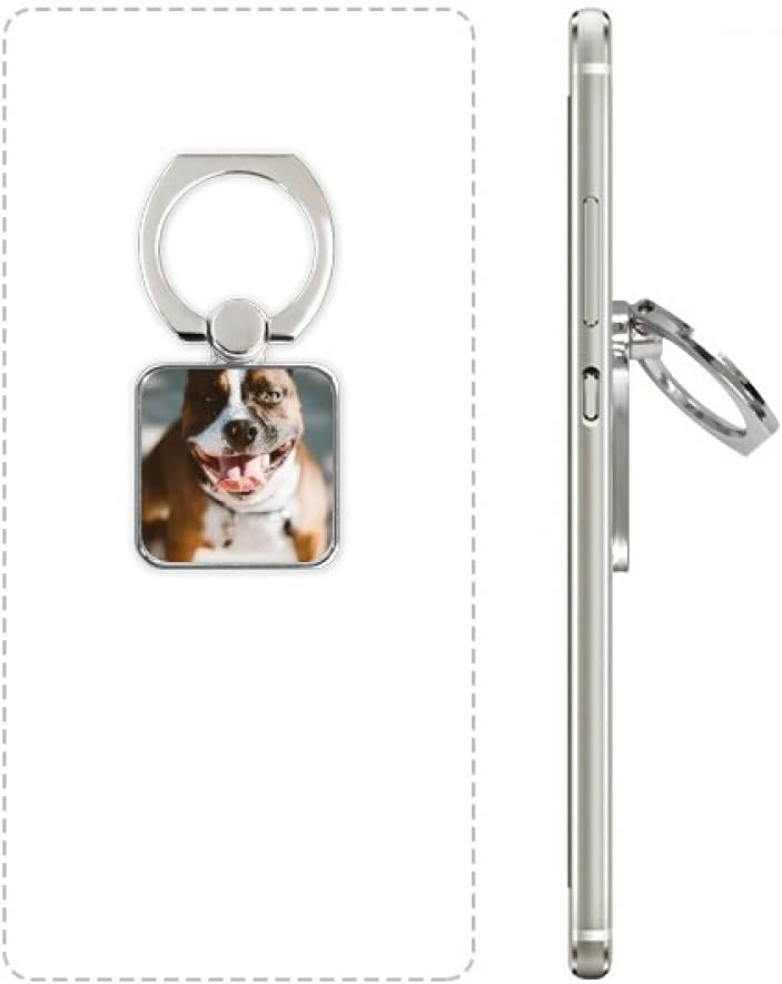 Bulldog Pet Animal Frightful Picture Square Cell Phone Ring Stand Holder Bracket Universal Support Gift