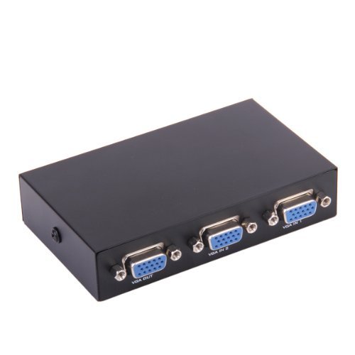 Image of Storin 2 Port Manual VGA Splitter -for two PC to share one monitor and speaker system - 1 Year Warranty.