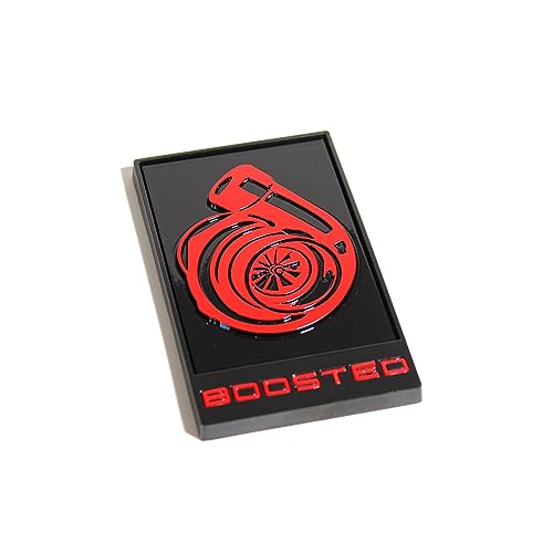Coyote Badge Shop - GT350 Style Boosted Badge (White) (Red/Black)