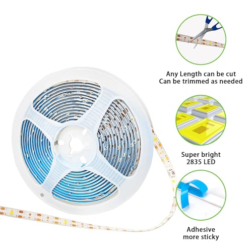 Image of 20 FT Solar LED Strip Lights Outdoor Waterproof Rope Light 3000K Cuttable & 8 Modes Solar Powered Tape Lighting for Step, Sign, Driveway