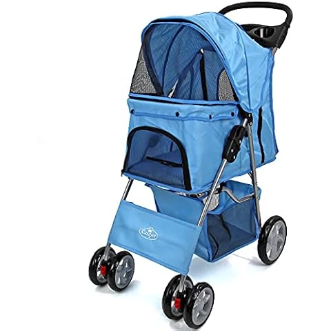 Foldable Easipet Pet Stroller with Weather Protection Cover